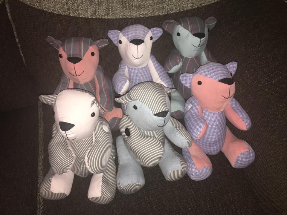Button Teddy Keepsake Memory Bear
