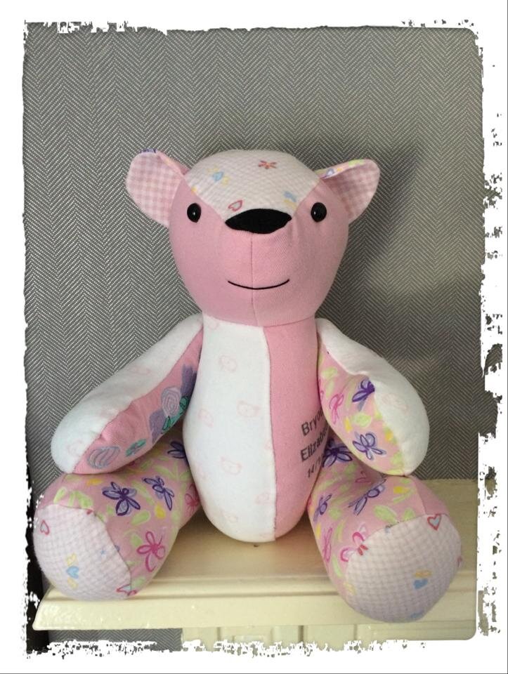 Button Teddy Keepsake Memory Bear