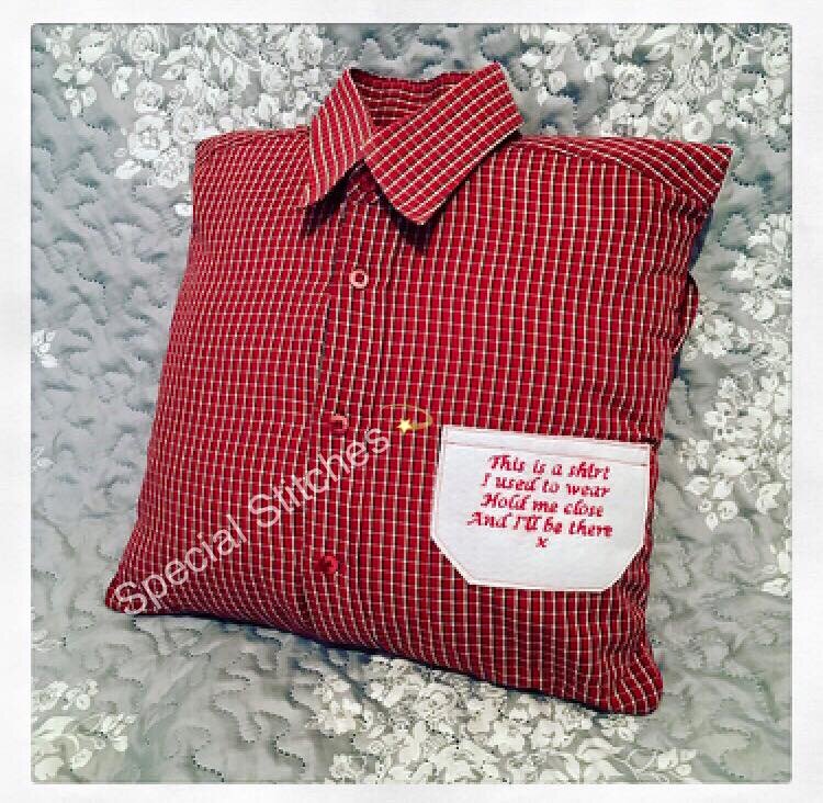 Shirt Style Keepsake Memory Cushion
