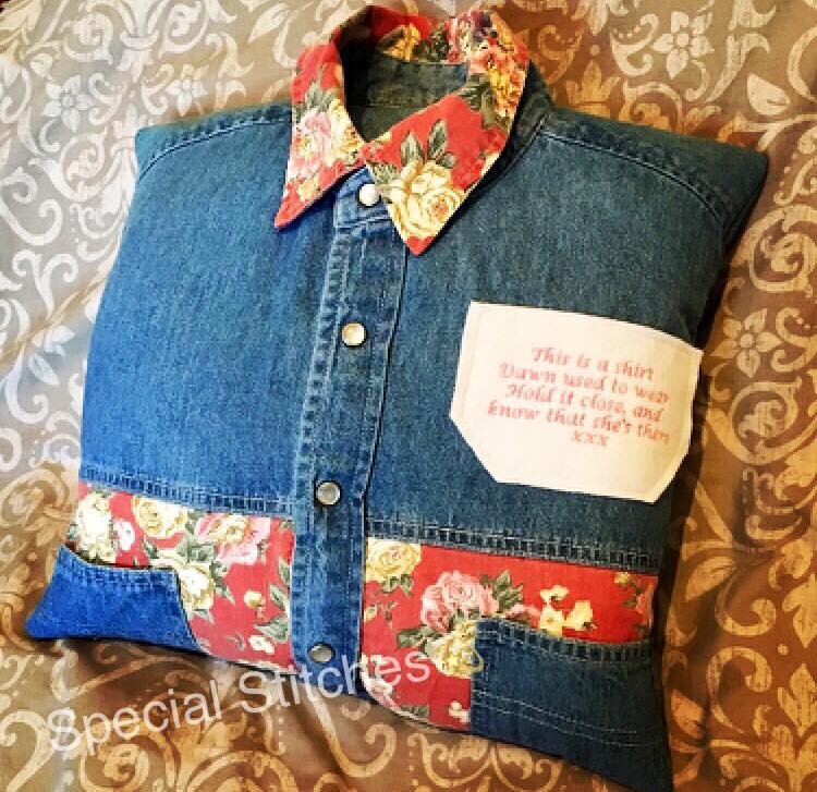 Shirt Style Keepsake Memory Cushion